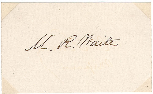 SIGNATURE - MORRISON R. WAITE, CHIEF JUSTICE OF THE SUPREME COURT