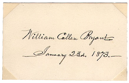SIGNATURE - WILLIAM CULLEN BRYANT