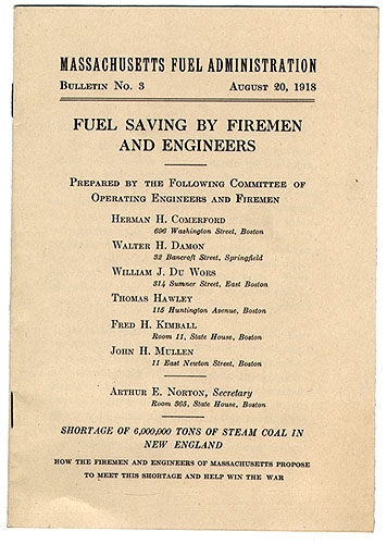 PAMPHLET - FUELS SAVING BY FIREMAN AND ENGINEERS