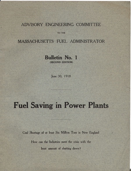 BOOKLET - FUEL SAVING IN POWER PLANTS, BULLETIN NO. 1
