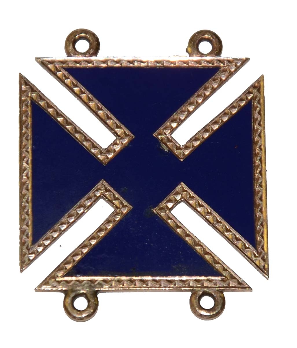 POST-WAR ID’D 5TH CORPS, 3RD DIVISION 14K GOLD BADGE- JOHN C.S. BURGER, 133rd NEW YORK & 12TH VETERAN RESERVE CORPS
