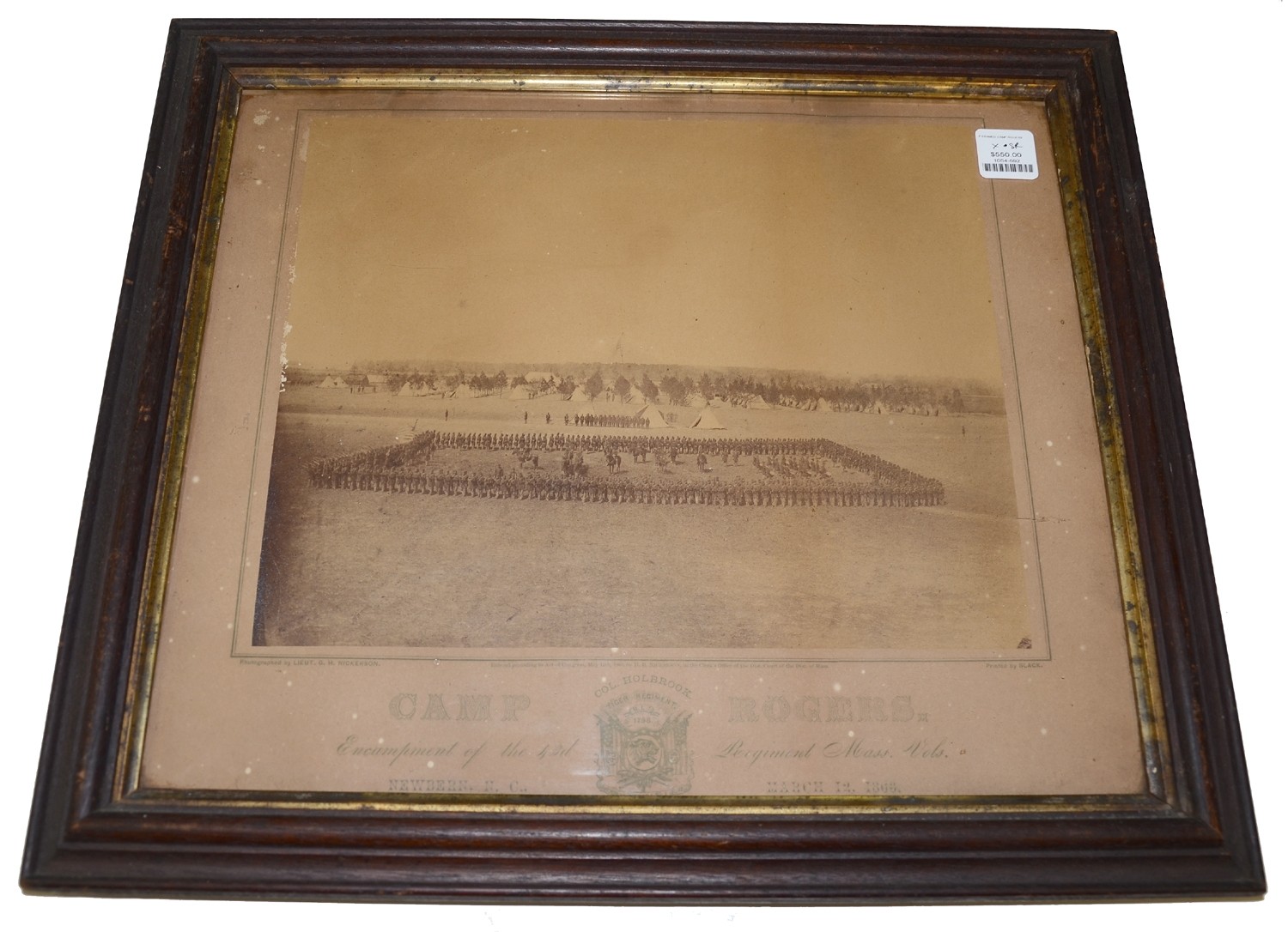 FRAMED ALBUMEN - THE TIGER REGIMENT PREPARES TO DEFEND AGAINST CAVALRY