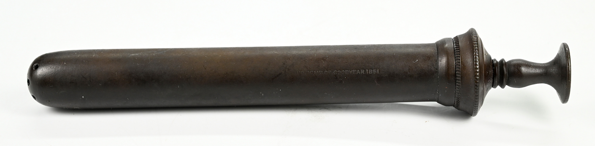 CIVIL WAR ERA “LADIES” HARD RUBBER SYRINGE – MAKER MARKED