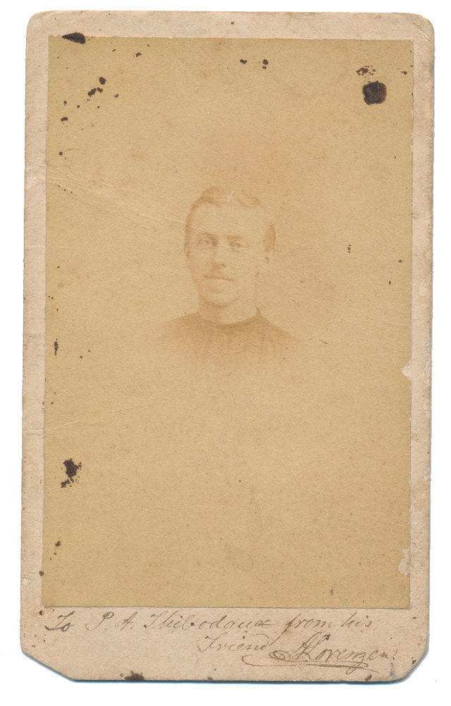 CDV OF SGT. A. LORENZEN, LOUISIANA CRESCENT INFANTRY, CAPTURED AT SHILOH