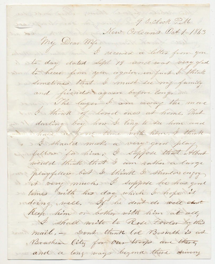 OCTOBER 1863 UNION SOLDIER LETTER—BREVET BRIGADIER  GENERAL  ISAAC DYER, 15TH MAINE INFANTRY