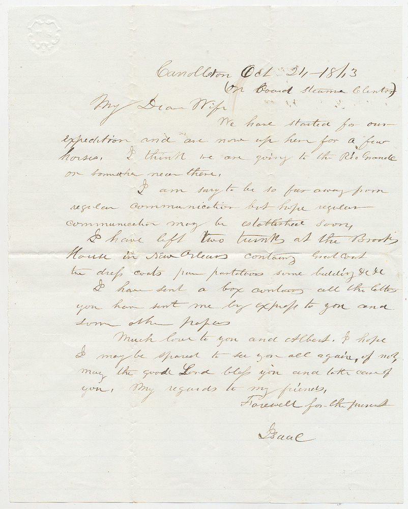 OCTOBER 1863 UNION SOLDIER LETTER—BREVET BRIGADIER  GENERAL  ISAAC DYER, 15TH MAINE INFANTRY