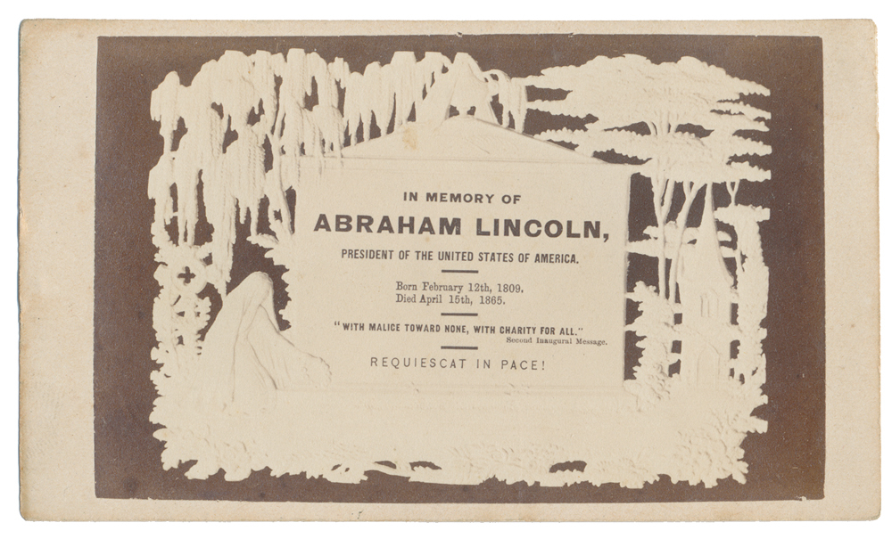 CDV MEMORIAL TO ABRAHAM LINCOLN