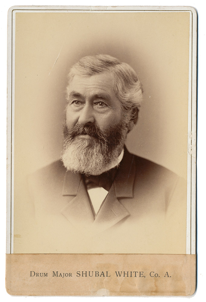 CABINET CARD – SHUBAEL WHITE, 2ND & 6TH NEW HAMPSHIRE INFANTRY