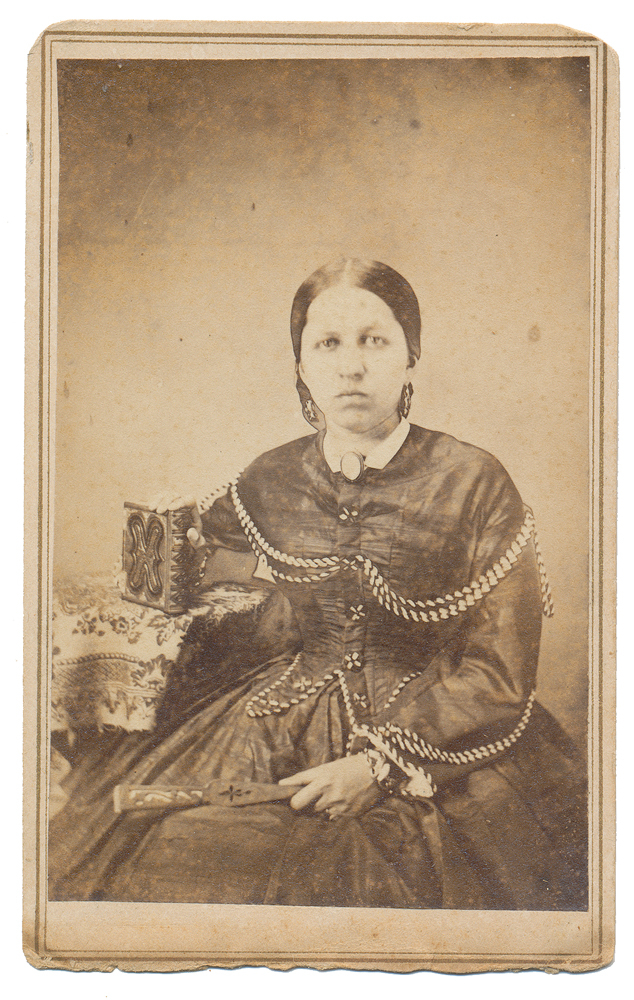 CDV OF FANCY DRESSED WOMAN