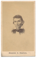 CDV PORTRAIT OF ALEXANDER H. STEPHENS, CONFEDERATE STATES VICE PRESIDENT
