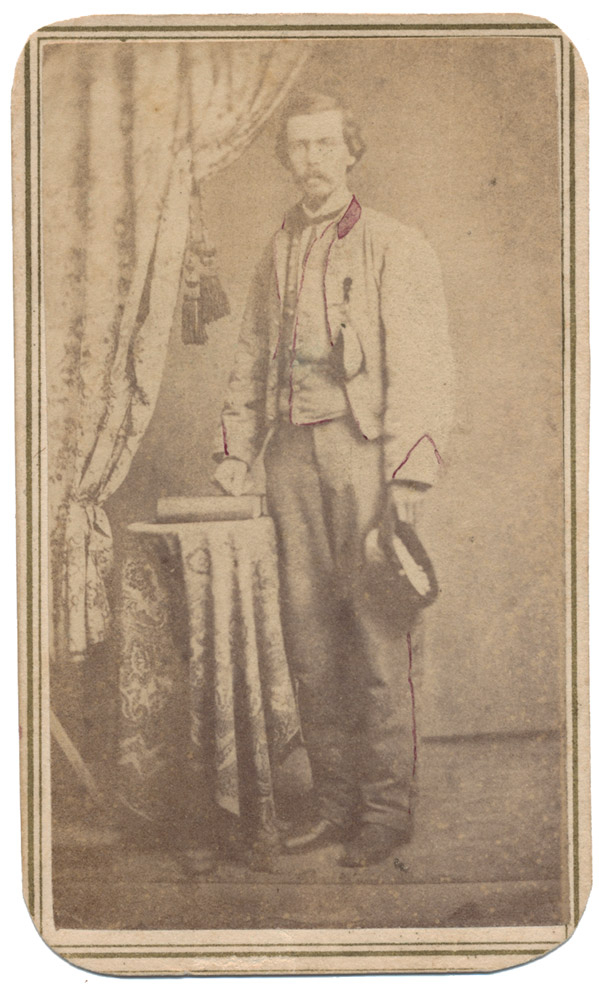 CDV OF ROBERT W. FRAZER, WASHINGTON ARTILLERY OF NEW ORLEANS - MORTALLY WOUNDED AT JONESBORO