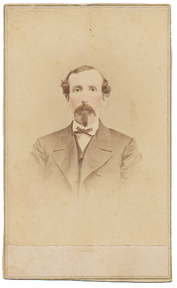CDV OF UNIDENTIFIED MEMBER OF 1ST S.C. ARTILLERY IN CIVILIAN CLOTHES