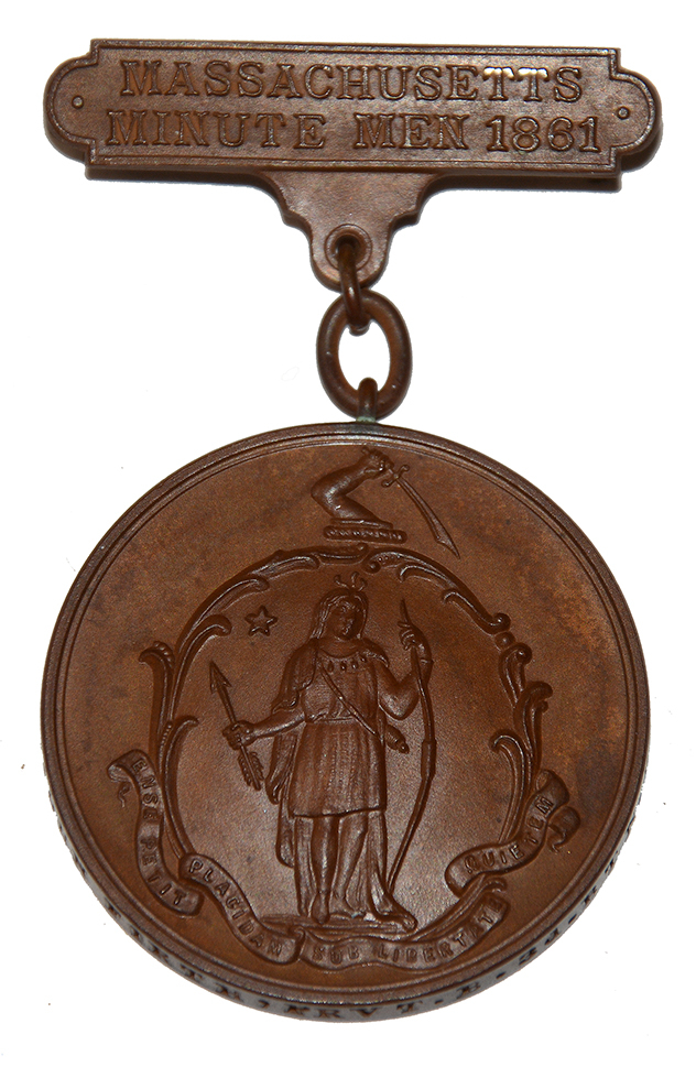 MASSACHUSETTS MINUTEMAN MEDAL OF JOHN FIRTH: 3rd BATTALION OF RIFLES, MASS VOLUNTEER MILITIA 