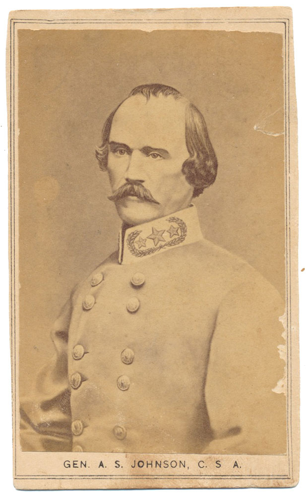 CDV OF CONFEDERATE GENERAL ALBERT SIDNEY JOHNSTON