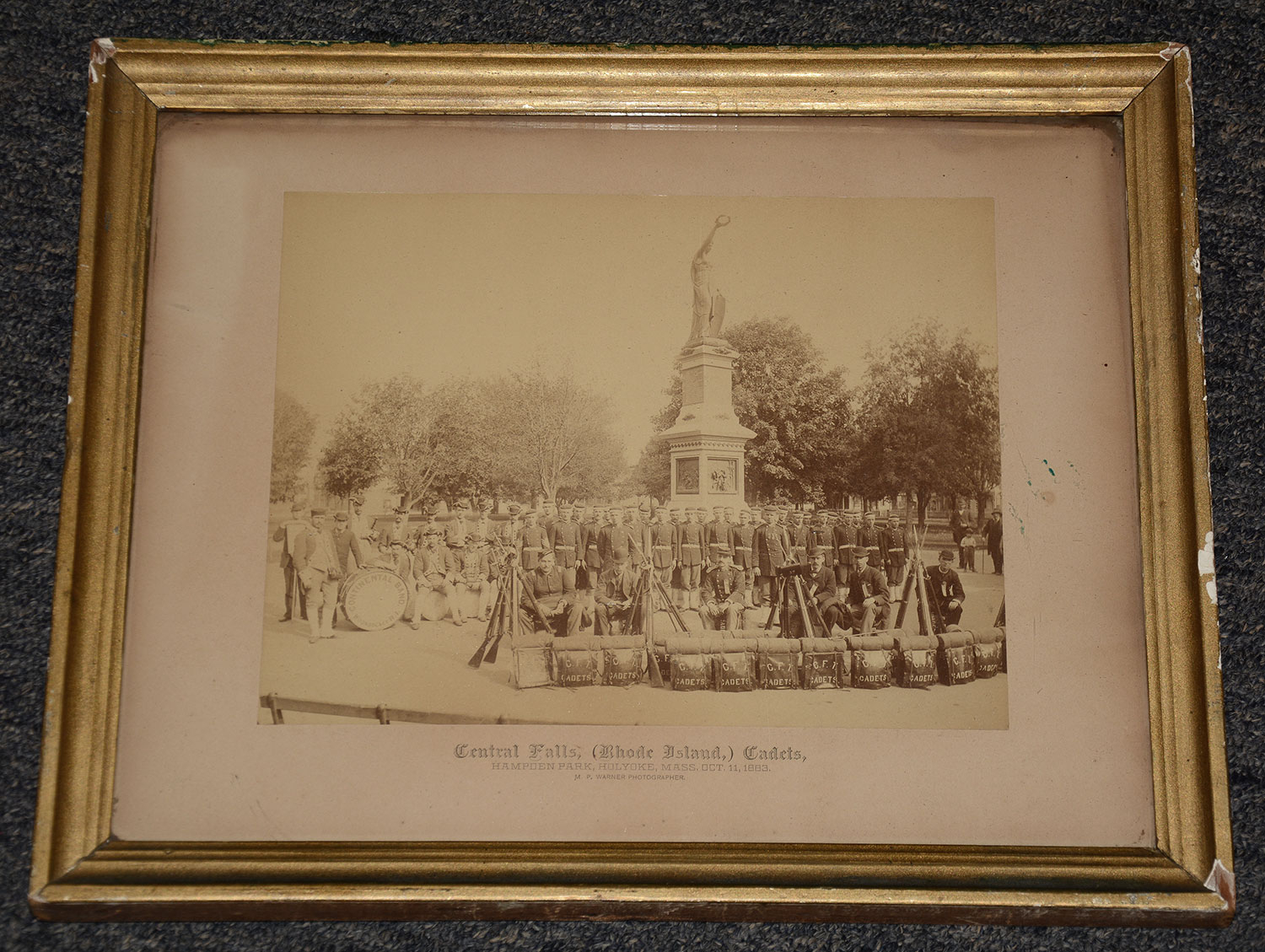 FRAMED ALBUMEN OF CENTRAL FALLS (RHODE ISLAND) CADETS
