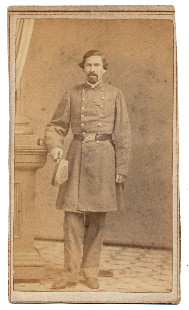 CDV OF UNIDENTIFIED CONFEDERATE OFFICER, NEW ORLEANS BACKMARK