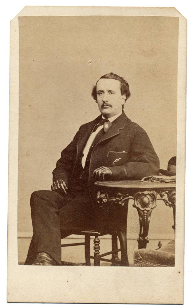 SEATED VIEW OF A MEMBER OF TURNER ASHBY’S CAVALRY - E. PENDLETON LONG – BALTIMORE PHOTOGRAPHER