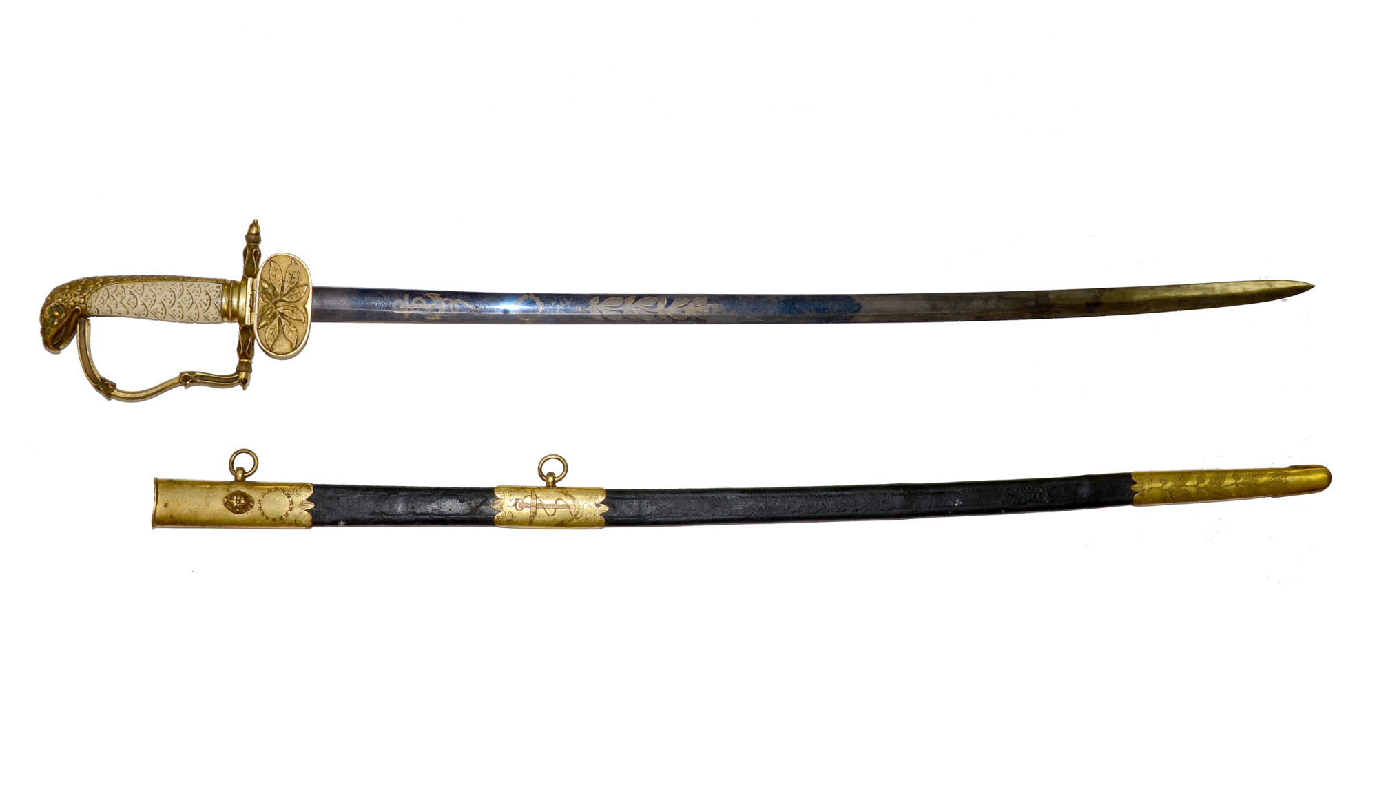 U.S.N. REGULATION SWORD BY JOSEPH RODGERS FOR C. HALL, NORFOLK, VA