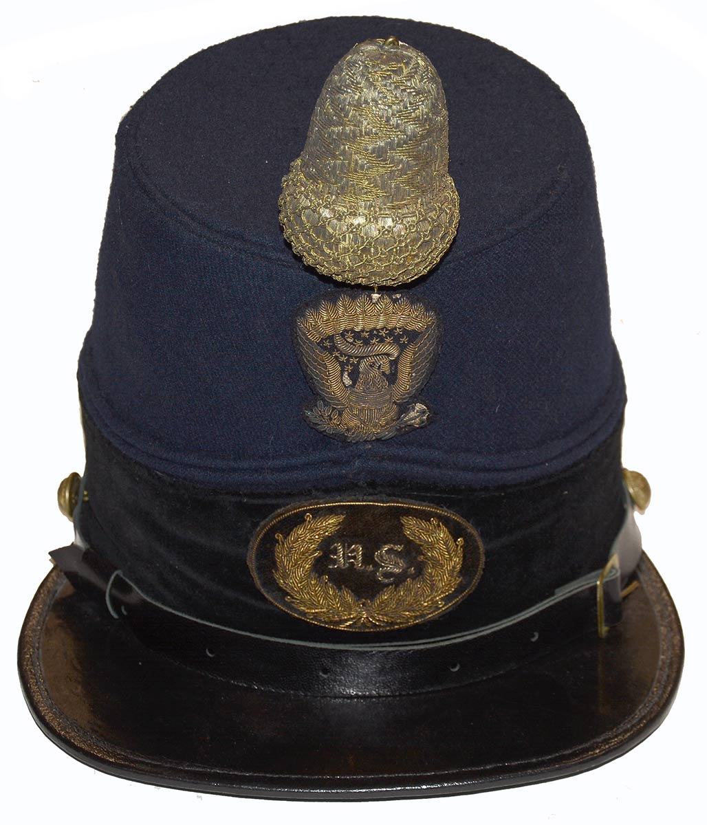 HIGH QUALITY REPRODUCTION MODEL 1855 GENERAL OFFICERS SHAKO WITH ORIGINAL PERIOD INSIGNIA