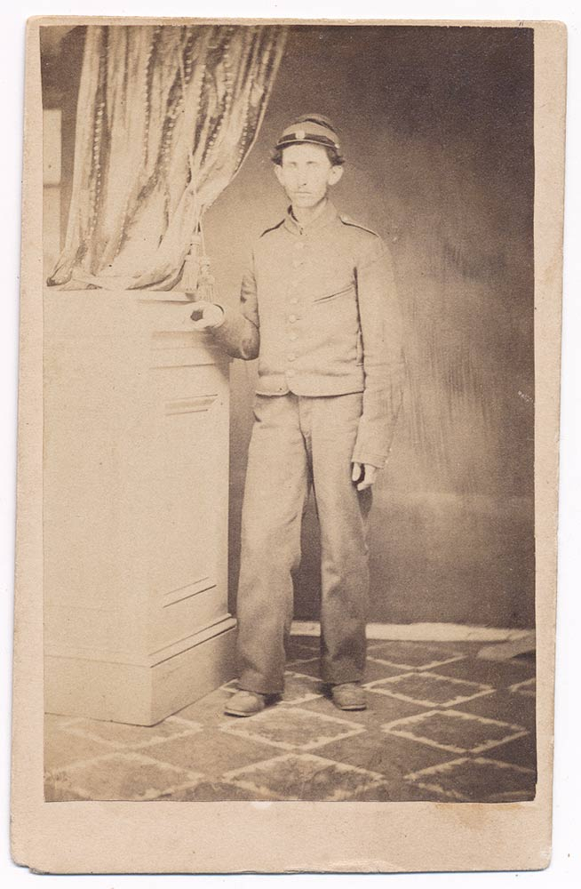 FULL STANDING VIEW OF A SOLDIER SAID TO BE FROM VIRGINIA