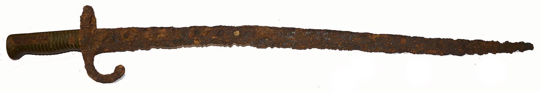 FRENCH CHASSEPOT BAYONET DUG ON THE FRANCO-PRUSSIAN WAR BATTLEFIELD OF WORTH FOUGHT IN AUGUST OF 1870