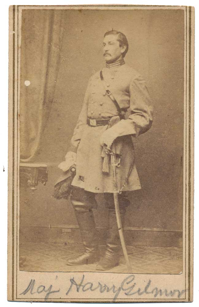 OUTSTANDING VIEW OF MARYLAND CONFEDERATE HARRY W. GILMOR BY A BALTIMORE PHOTOGRAPHER