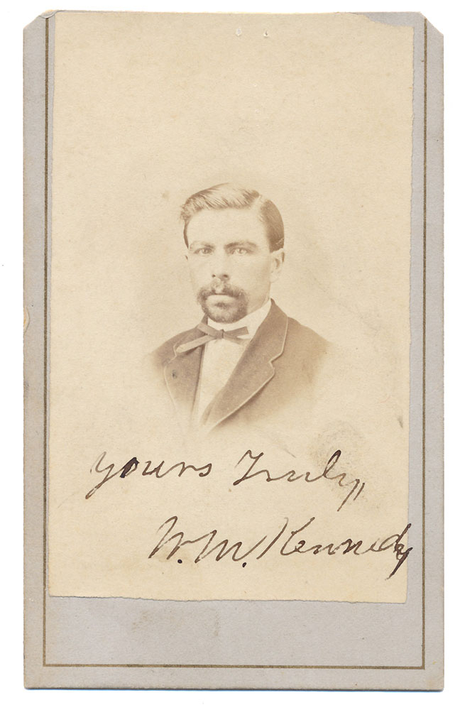 INK SIGNED BUST VIEW OF VMI CADET WILLIAM H. KENNEDY JR. – PRESENT FOR THE CADETS’ FAMOUS CHARGE AT NEW MARKET – LATER INVOLVED IN A MURDER/SUICIDE