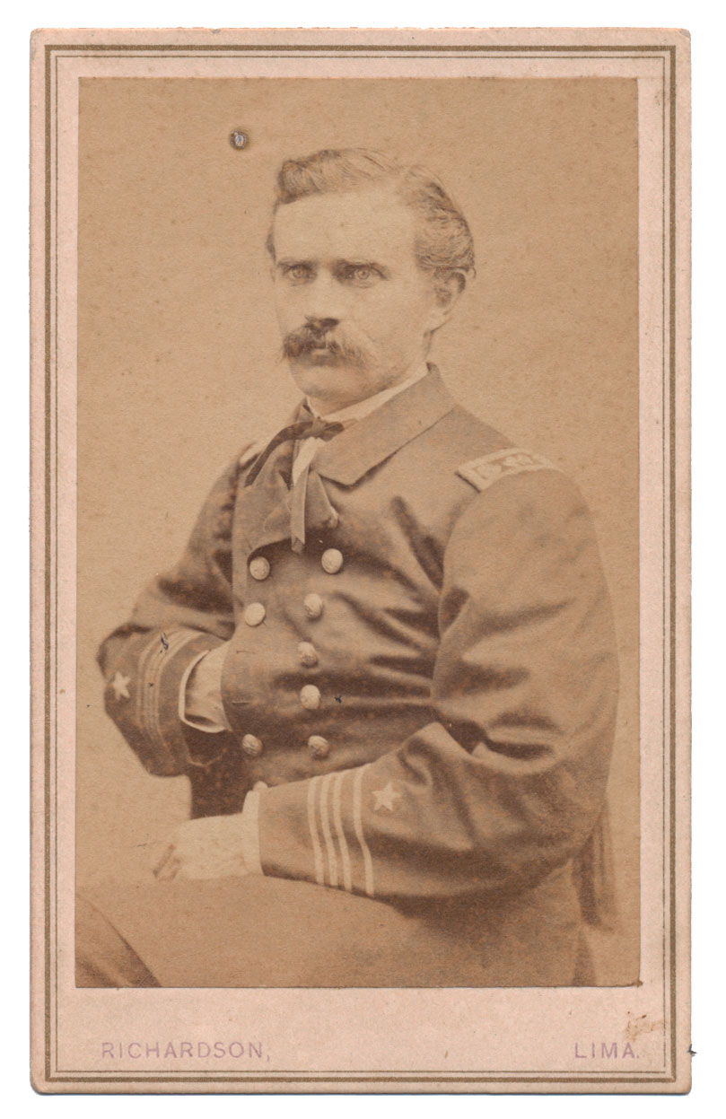 WAIST-UP VIEW OF CIVIL WAR US NAVY OFFICER GEORGE B. WHITE