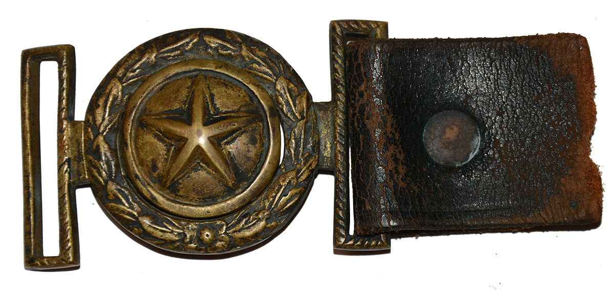 POSTWAR TWO-PIECE INTERLOCKING STAR SWORD BELT PLATE
