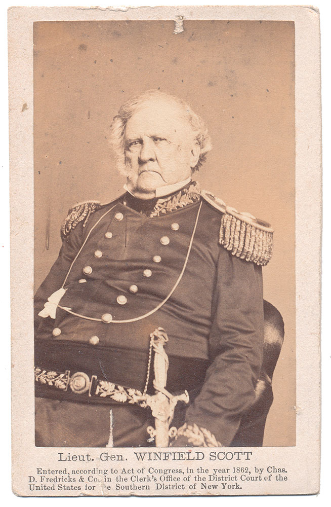 SEATED VIEW OF LIEUTENANT GENERAL WINFIELD SCOTT