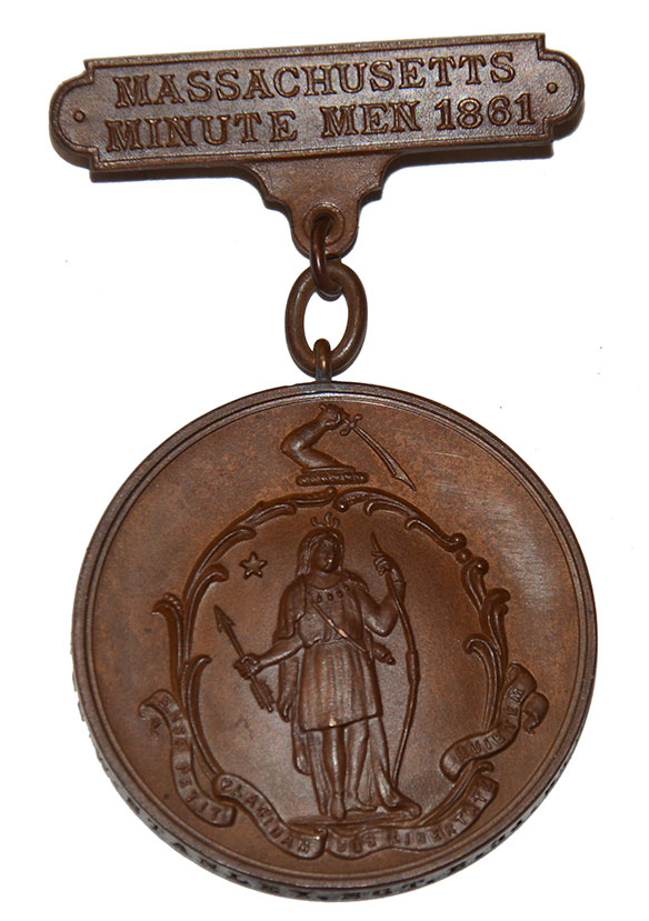 MASSACHUSETTS MINUTEMEN MEDAL OF SERGEANT JAMES W. STANLEY, COMPANY B, 3rd BATTALION, MASS. RIFLEMEN