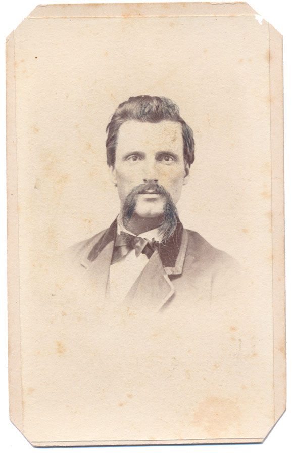 BUST VIEW OF 143RD NEW YORK OFFICER IN CIVILIAN CLOTHES