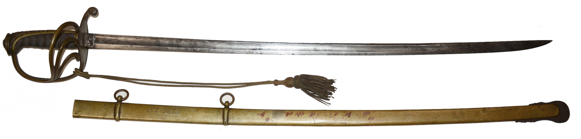 MEDAL OF HONOR FOR “EXTRAORDINARY HEROISM” – 1861 PRESENTATION SWORD OF LT. CHARLES JOSEPH MURPHY, 38th NEW YORK, MEDAL OF HONOR FOR BULL RUN, ESCAPEE FROM LIBBY, VOLUNTEER AIDE TO MEDICAL STAFF IN THE PENINSULA CAMPAIGN