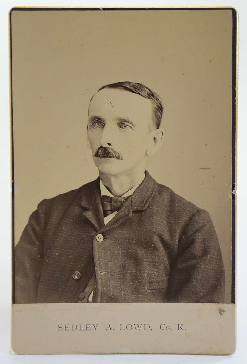 POST-WAR CABINET CARD PHOTO OF 2ND NEW HAMPSHIRE SOLDIER – SEDLEY A. LOWD