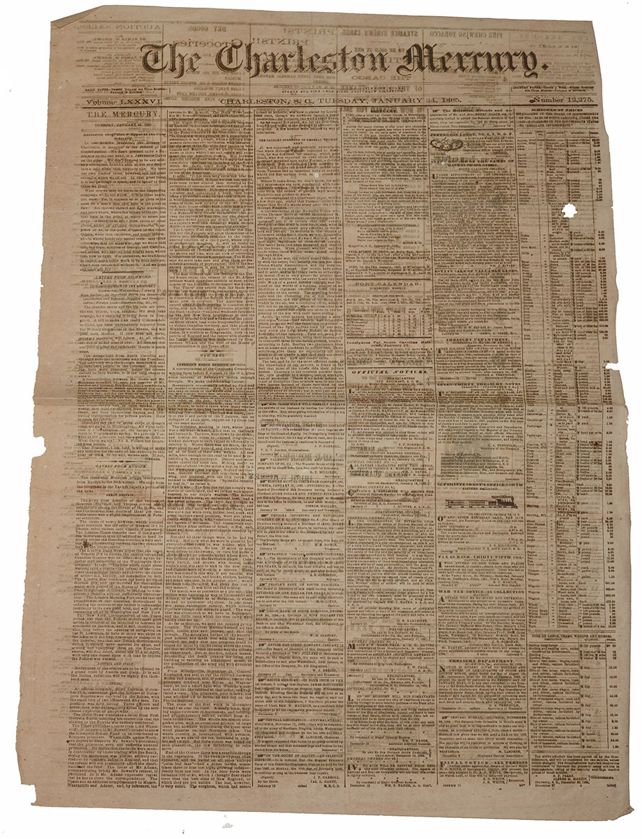 CHARLESTON [S.C.] MERCURY—JANUARY 24, 1865