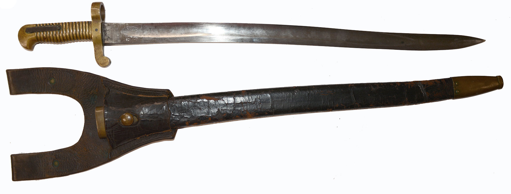PLYMOUTH NAVY RIFLE BAYONET WITH SCABBARD