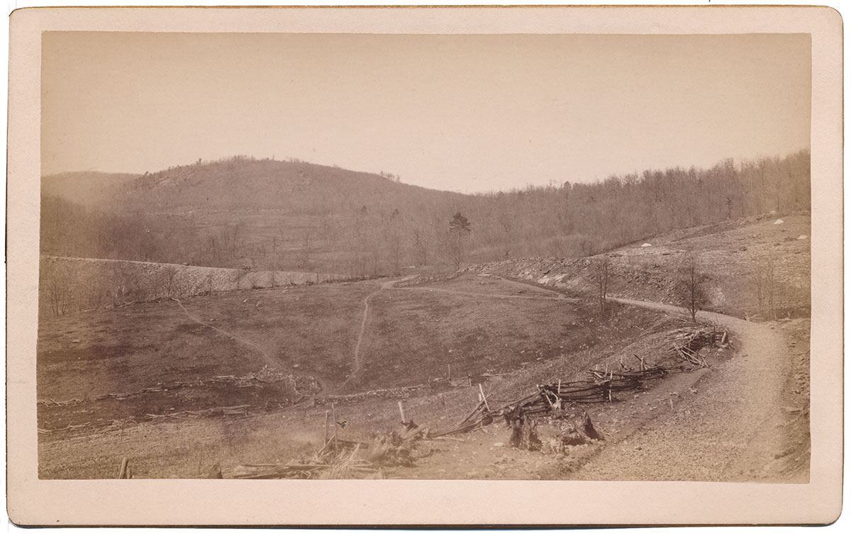 MUMPER & CO. CABINET CARD – LARGE FIELD WEST OF DEEP CUT, FAIRFIELD, PA (PORTION OF UNFINISHED ‘TAPEWORM’ RAILROAD)