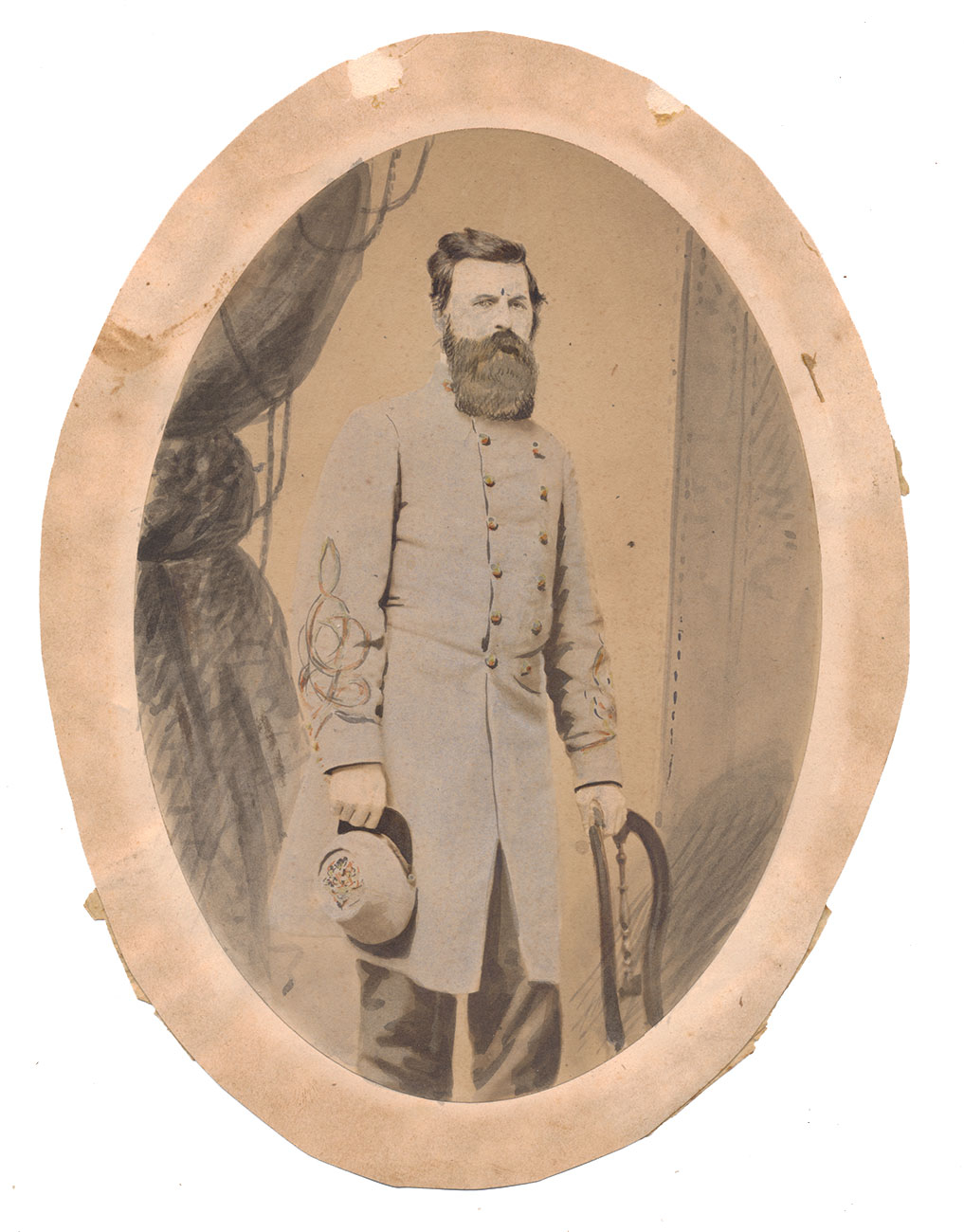 ALBUMEN IMAGE OF UNIDENTIFIED CONFEDERATE OFFICER