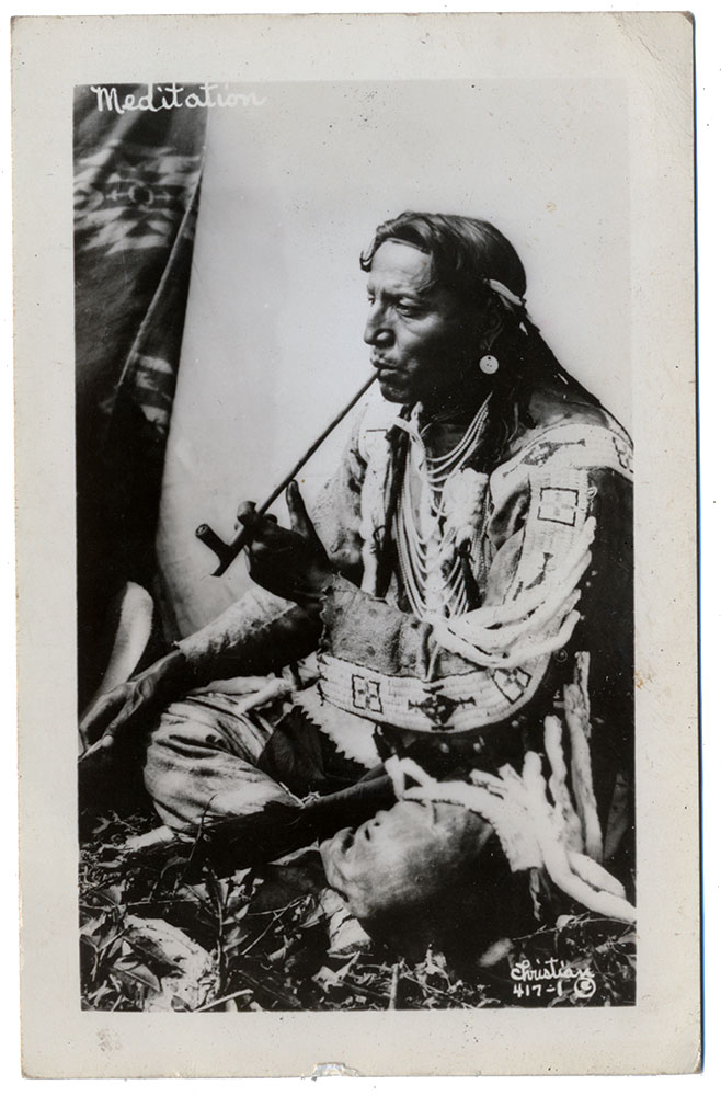 PICTURE POSTCARD OF INDIAN “MEDITATION”