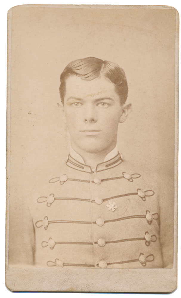 POST CIVIL WAR CDV OF YOUNG CADET, BLACKSBURG B/M