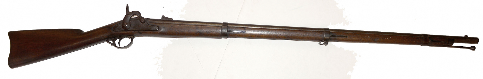 WELL USED UNTOUCHED 1862 DATED M1861 SPRINGFIELD WITH CONFEDERATE C&R INITIALS AND SOLDIER’S NAME ON STOCK