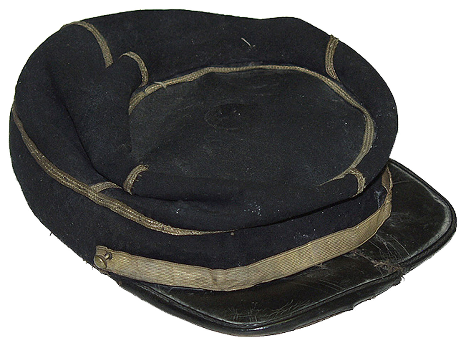 WONDERFUL CONDITION ORIGINAL CONFEDERATE-MANUFACTURED KEPI FOR A DRUMMER BOY OR CHILD