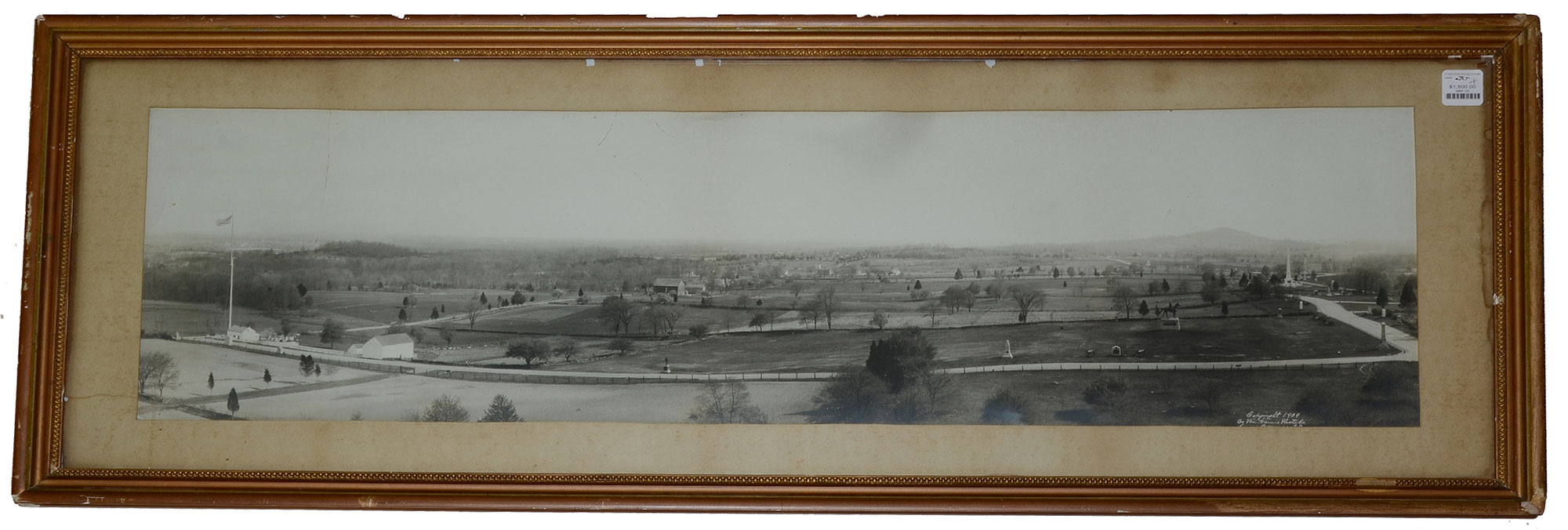 PANORAMIC PHOTOGRAPH, SOUTHERN END OF GETTYSBURG BATTLEFIELD, 1909