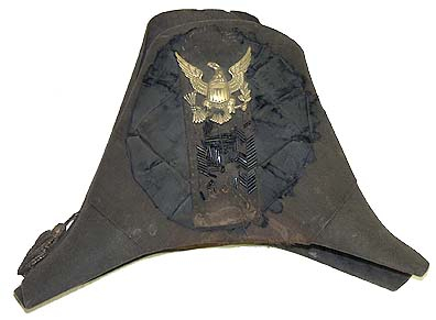 MAKER MARKED AMERICAN MILITARY OFFICER’S CHAPEAU CA. 1825-1835 
