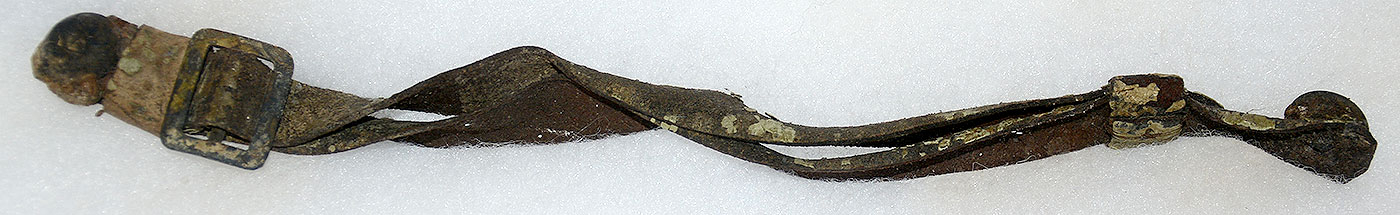 KEPI CHINSTRAP AND SIDE BUTTONS FROM AN INDIAN WAR FRONTIER 