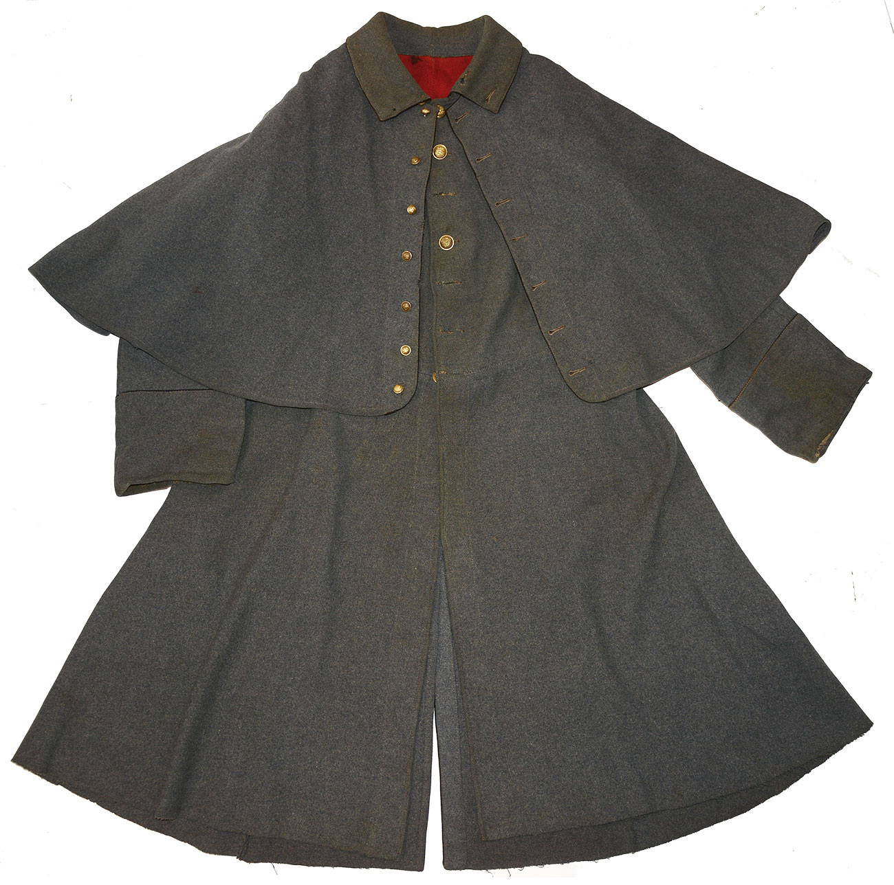 INDIAN WARS MOUNTED SERVICES GREATCOAT WITH NEW YORK BUTTONS AND MAKER MARKINGS