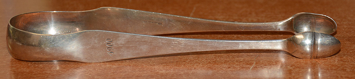 SILVER SUGAR TONGS BY J. LYNCH