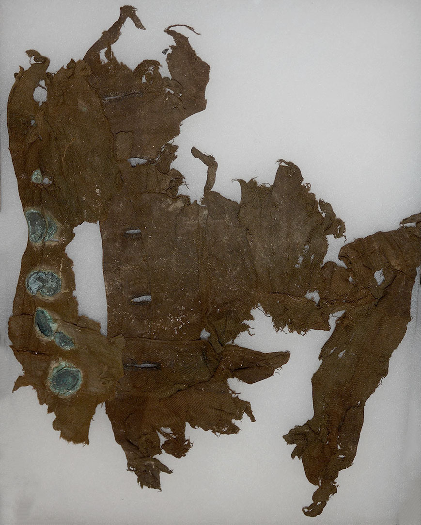 PIECE OF AN INDIAN WAR M1872 FATIGUE BLOUSE FROM FORT PEMBINA, ND