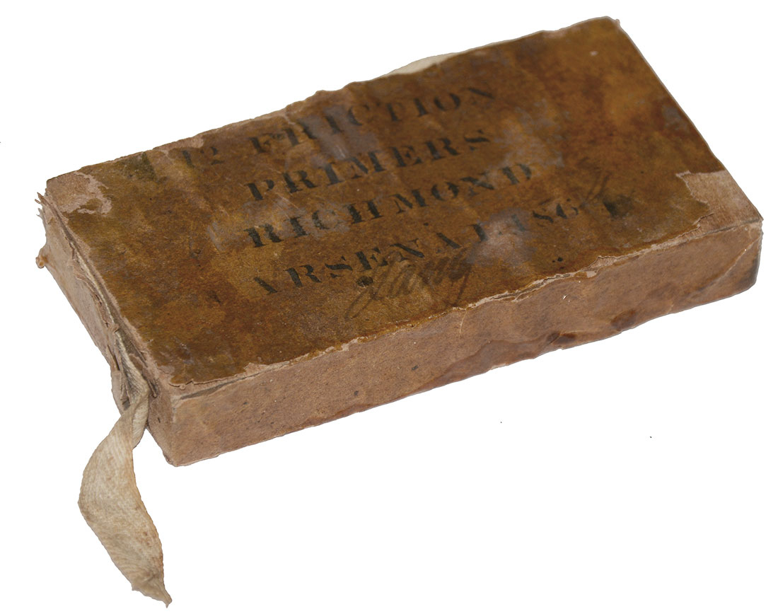 RARE PACK OF CONFEDERATE, RICHMOND ARSENAL, ARTILLERY FRICTION PRIMERS