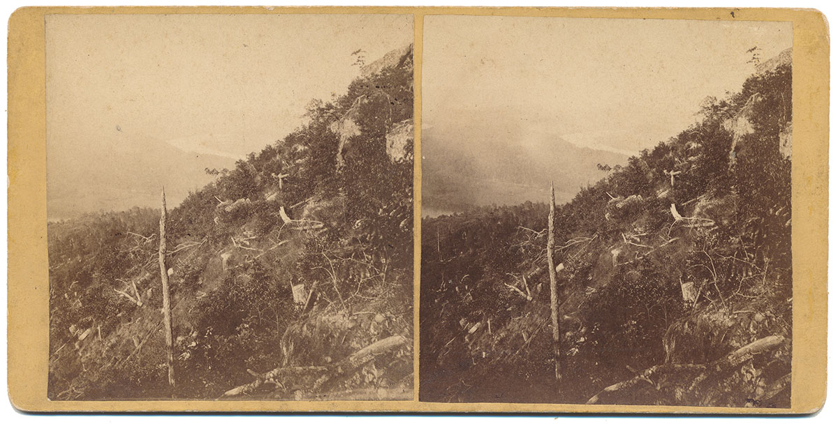 STEREOVIEW CARD – HOOKER’S ASSAULT AT LOOKOUT MOUNTAIN